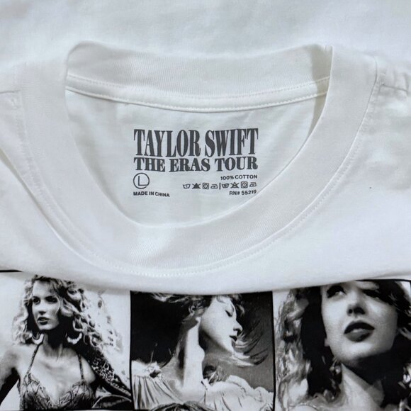 NEW The Eras Tour White Short Sleeve T-Shirt Taylor Swift Official Merch Swiftie - Picture 7 of 9
